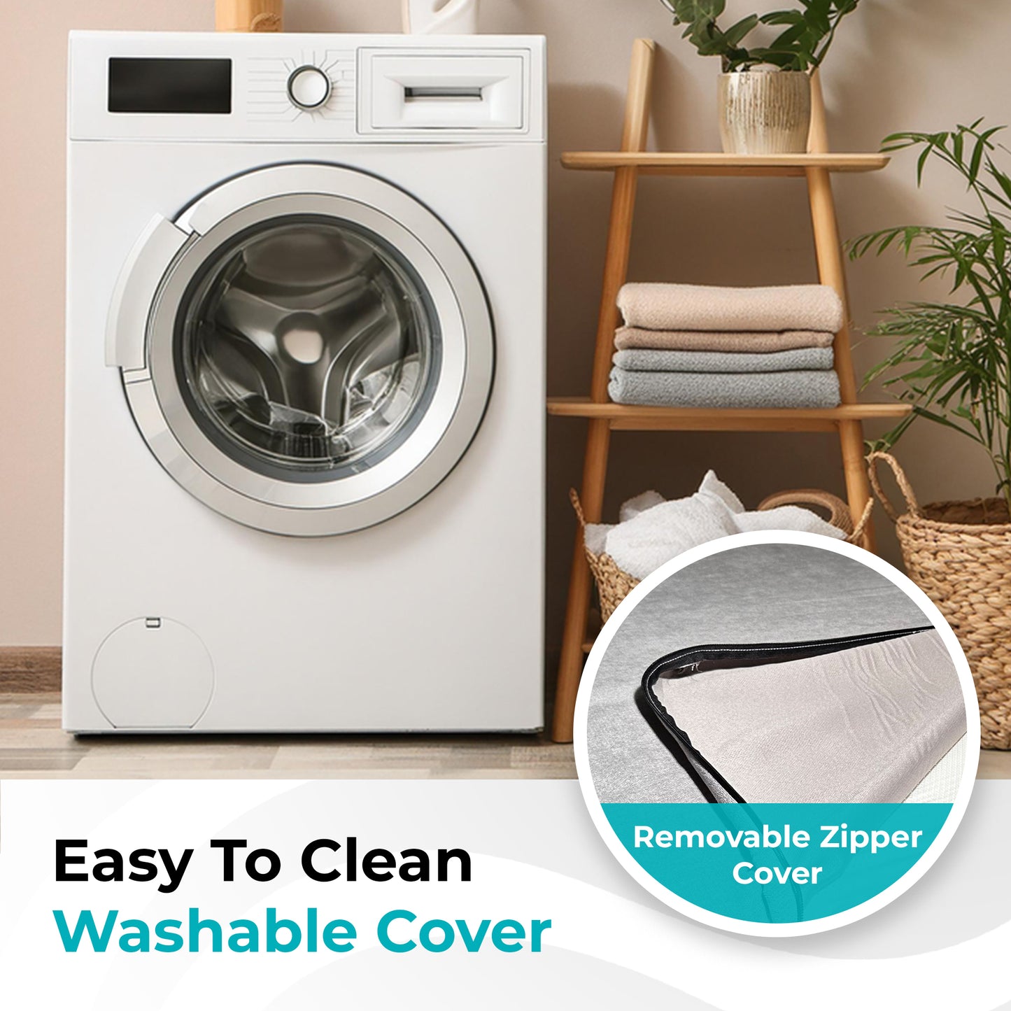 Easy-to-clean removable zipper cover for twin XL mattress topper, perfect for college dorm comfort and hygiene
