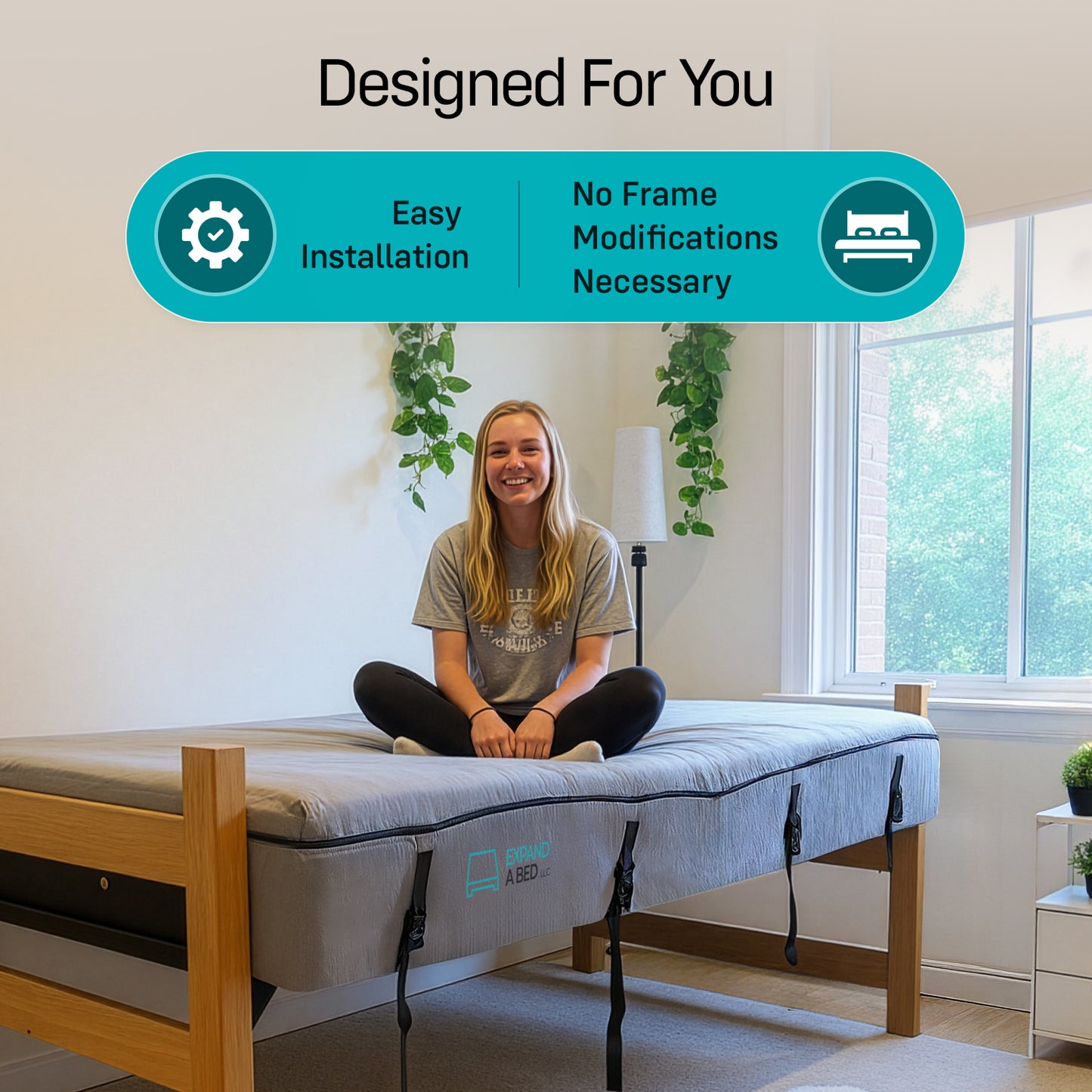 Expand a Bed Cooling Gel Memory Foam Proprietary Twin XL Mattress Topper