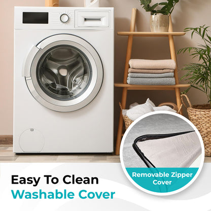 Easy-to-clean removable zipper cover for twin XL mattress topper, perfect for college dorm comfort and hygiene